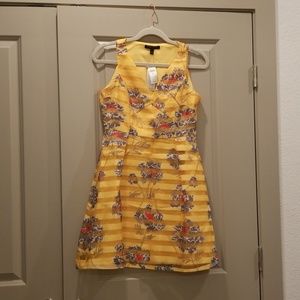 Banana Republic gold dress NWT